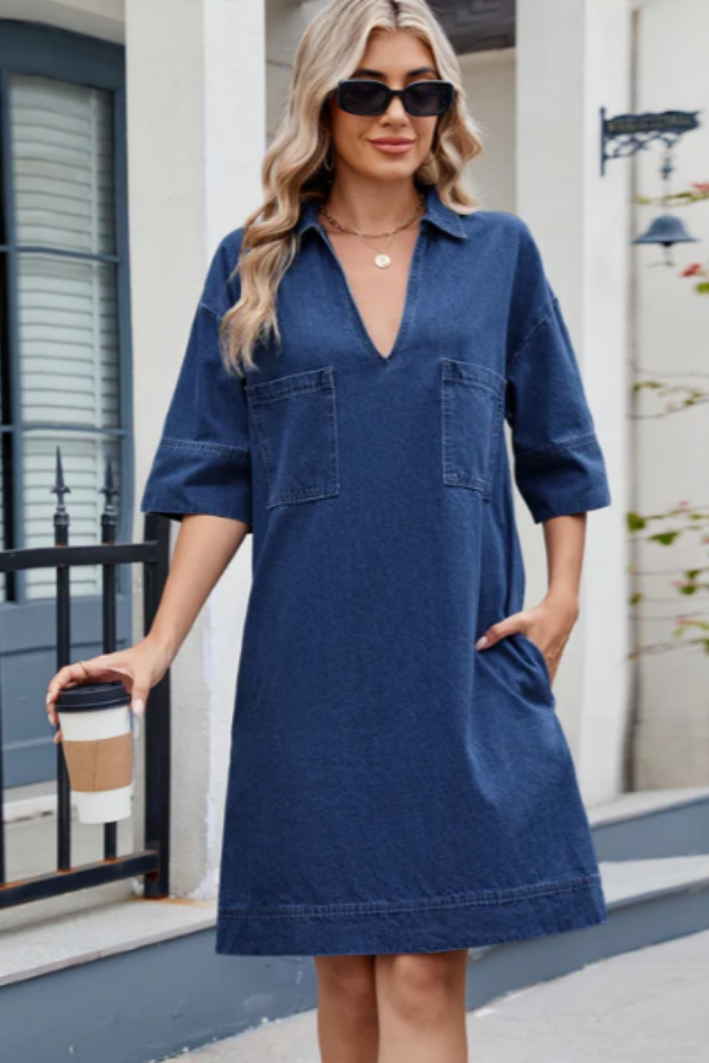 Bree - rochie casual din denim — imagine 3