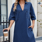 Bree - rochie casual din denim — imagine 3