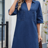 Bree - rochie casual din denim — imagine 5
