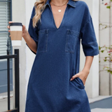 Bree - rochie casual din denim — imagine 6