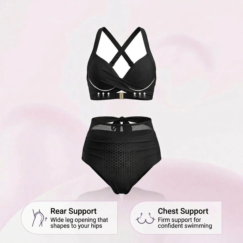Brenda - Costume de baie 2 în 1 cu talie înaltă și control al abdomenului — imagine 22
