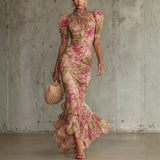 Brenda - rochie maxi retro — imagine 1