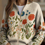 Brianna - Cardigan cu fermoar Wildflower Meadow — imagine 1