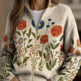 Brianna - Cardigan cu fermoar Wildflower Meadow — imagine 1