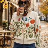 Brianna - Cardigan cu fermoar Wildflower Meadow — imagine 2