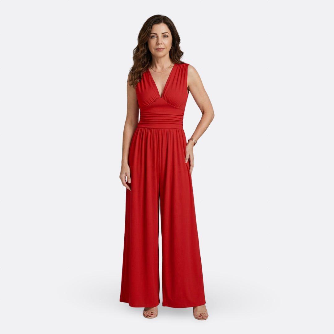 Brielle - salopetă elegantă fără mâneci, cu croi larg — imagine 1