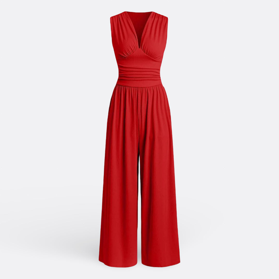 Brielle - salopetă elegantă fără mâneci, cu croi larg — imagine 2