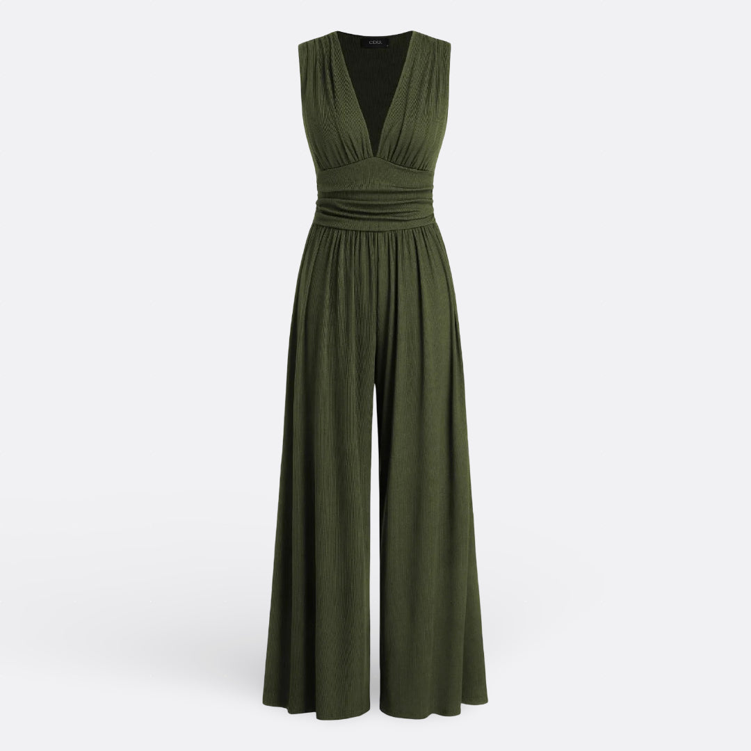 Brielle - salopetă elegantă fără mâneci, cu croi larg — imagine 4