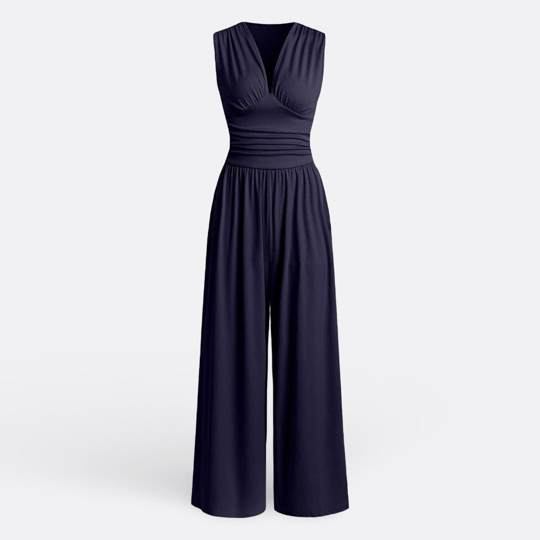 Brielle - salopetă elegantă fără mâneci, cu croi larg — imagine 6