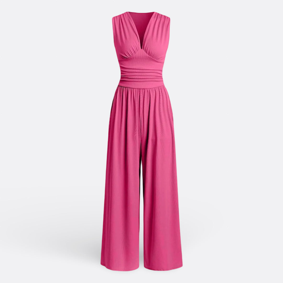 Brielle - salopetă elegantă fără mâneci, cu croi larg — imagine 7