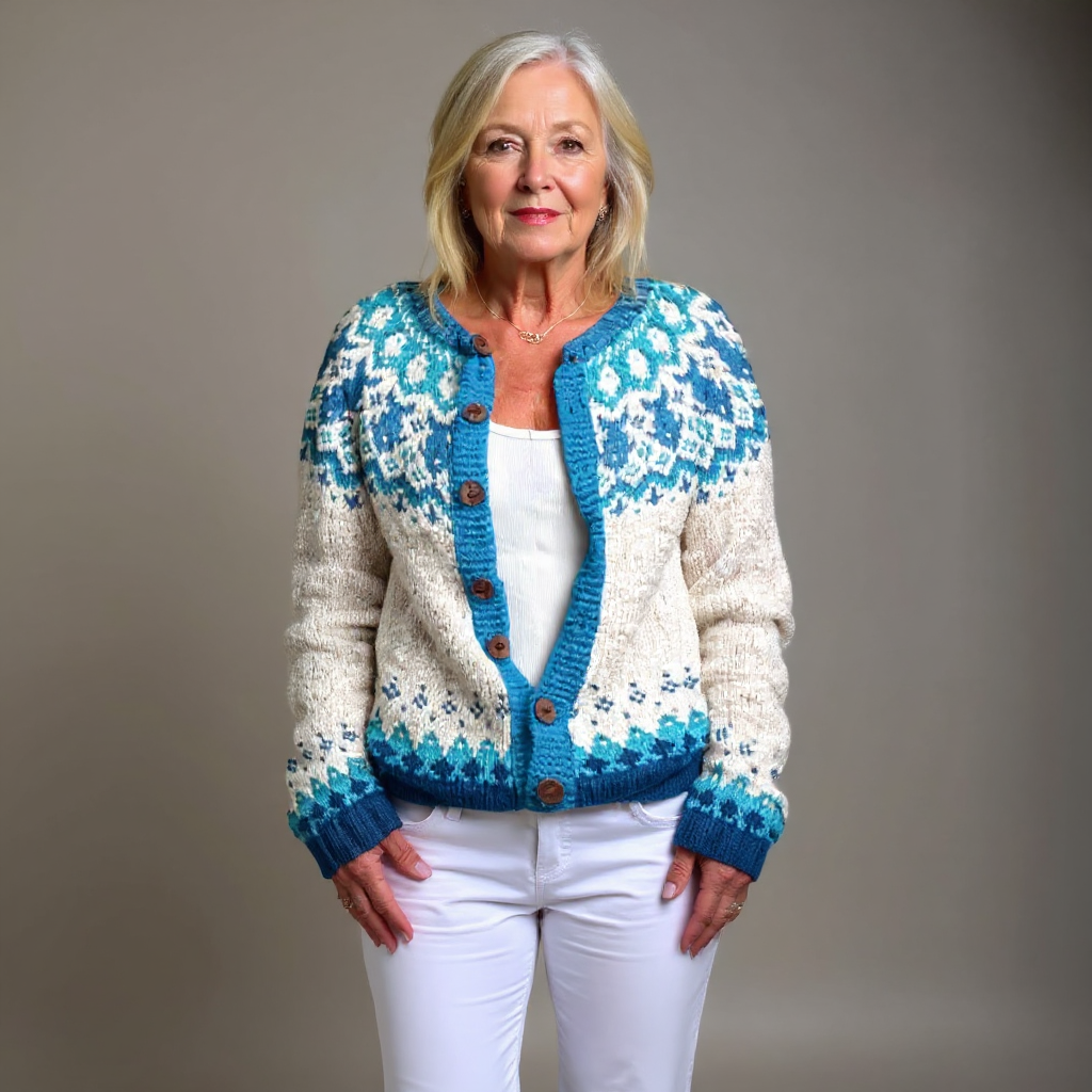 Brielle - cardigan islandez retro — imagine 1