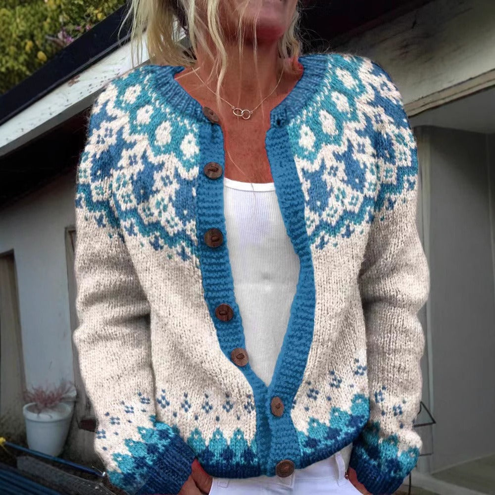 Brielle - cardigan islandez retro — imagine 2