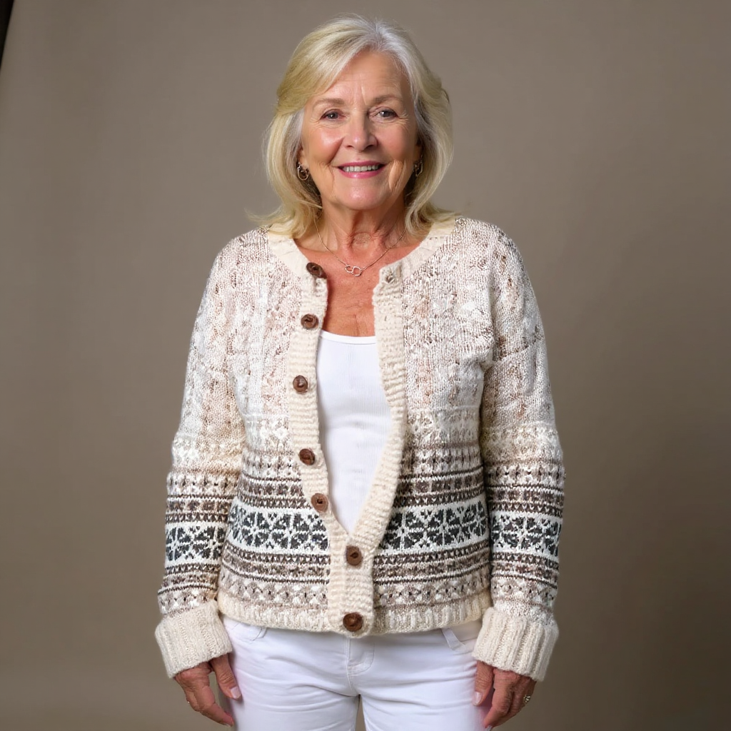 Brooke - Cardigan islandez retro — imagine 1