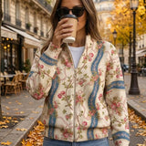 Camila - Cardigan cu imprimeu de trandafiri și panglici — imagine 2
