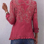 Camila - Jachetă retro cu volane Paisley — imagine 2