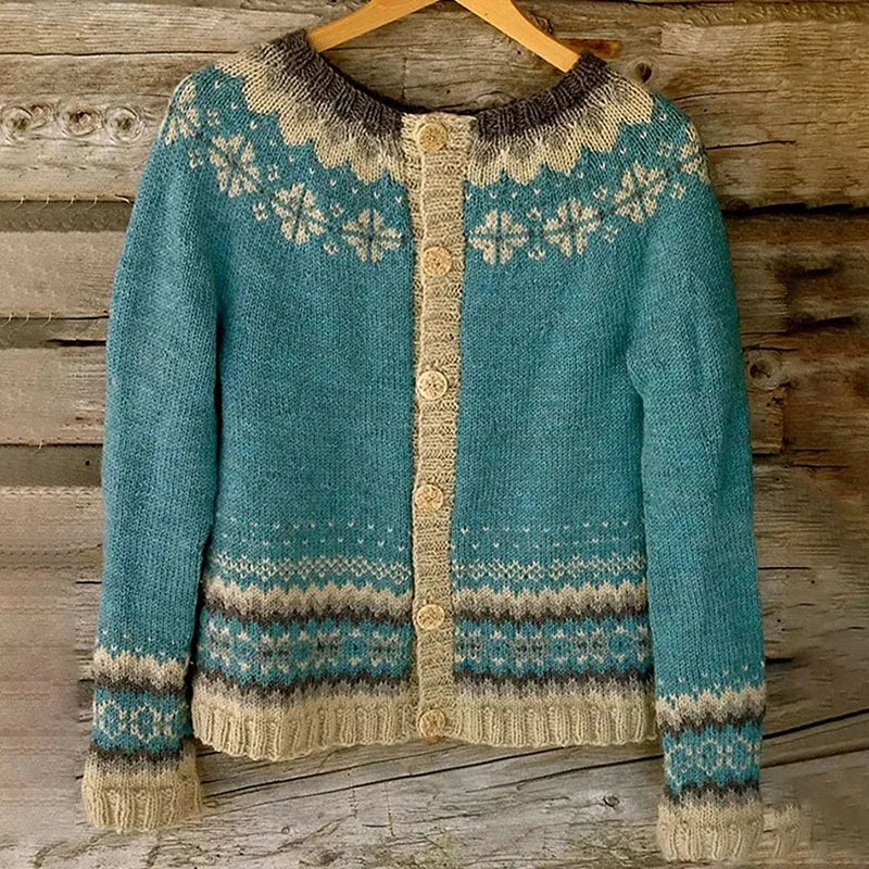Cardigan retro tricotat Cassandra — imagine 1