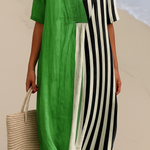 Cassidy - rochie verde aprins cu dungi negre — imagine 2