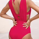 Cassidy - un costum de baie modelator luxos cu decolteu adânc în V — imagine 9