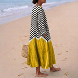 Catalina - rochie contrastantă cu model zigzag — imagine 2