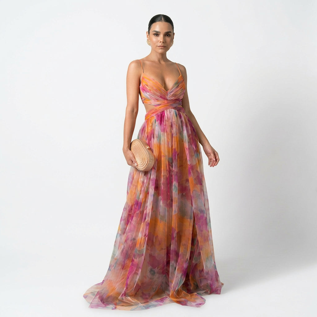 Catalina - rochie maxi cu imprimeu floral — imagine 1