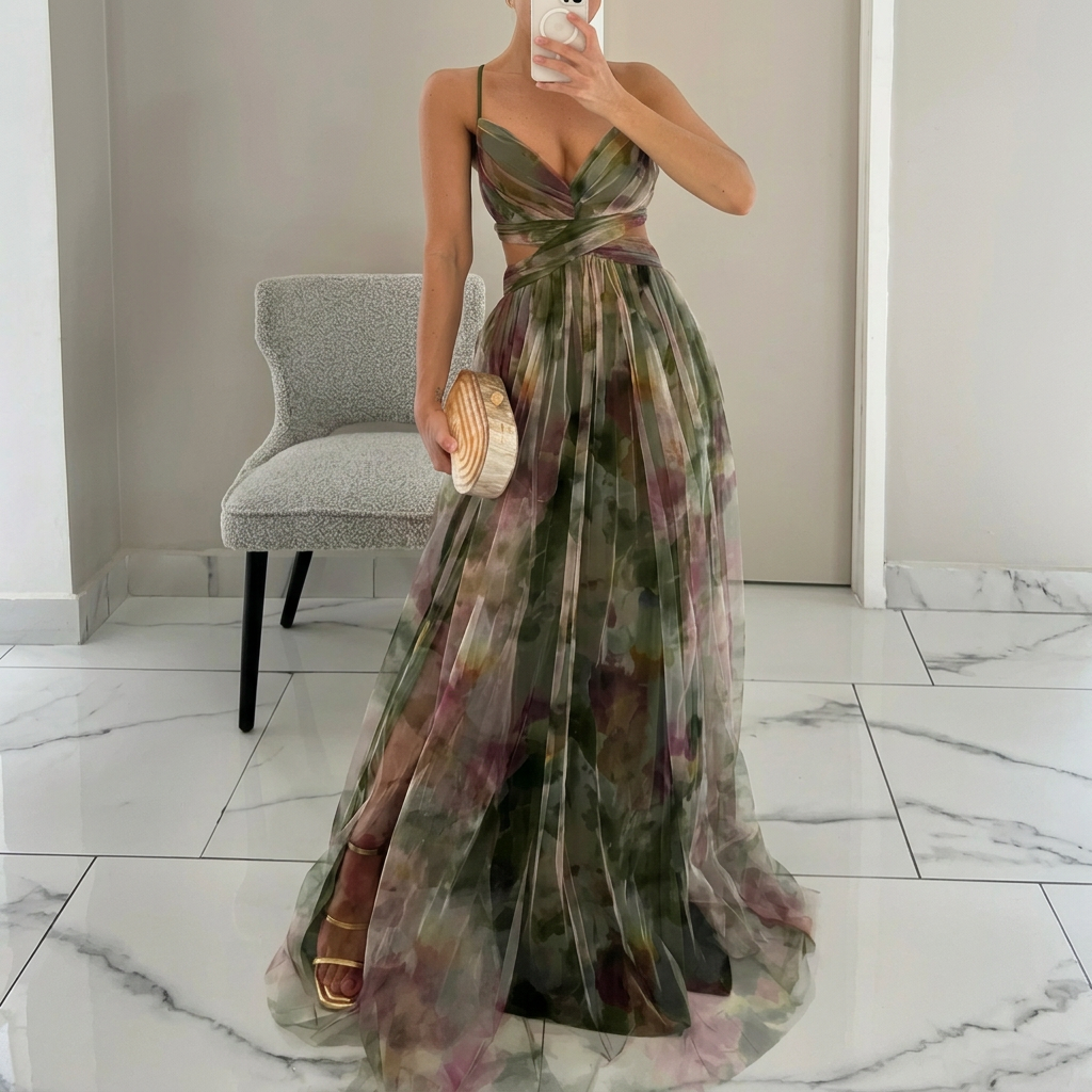 Catalina - rochie maxi cu imprimeu floral — imagine 3