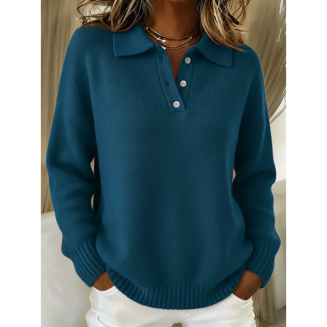 Charlotte - pulover moale cu guler polo — imagine 2