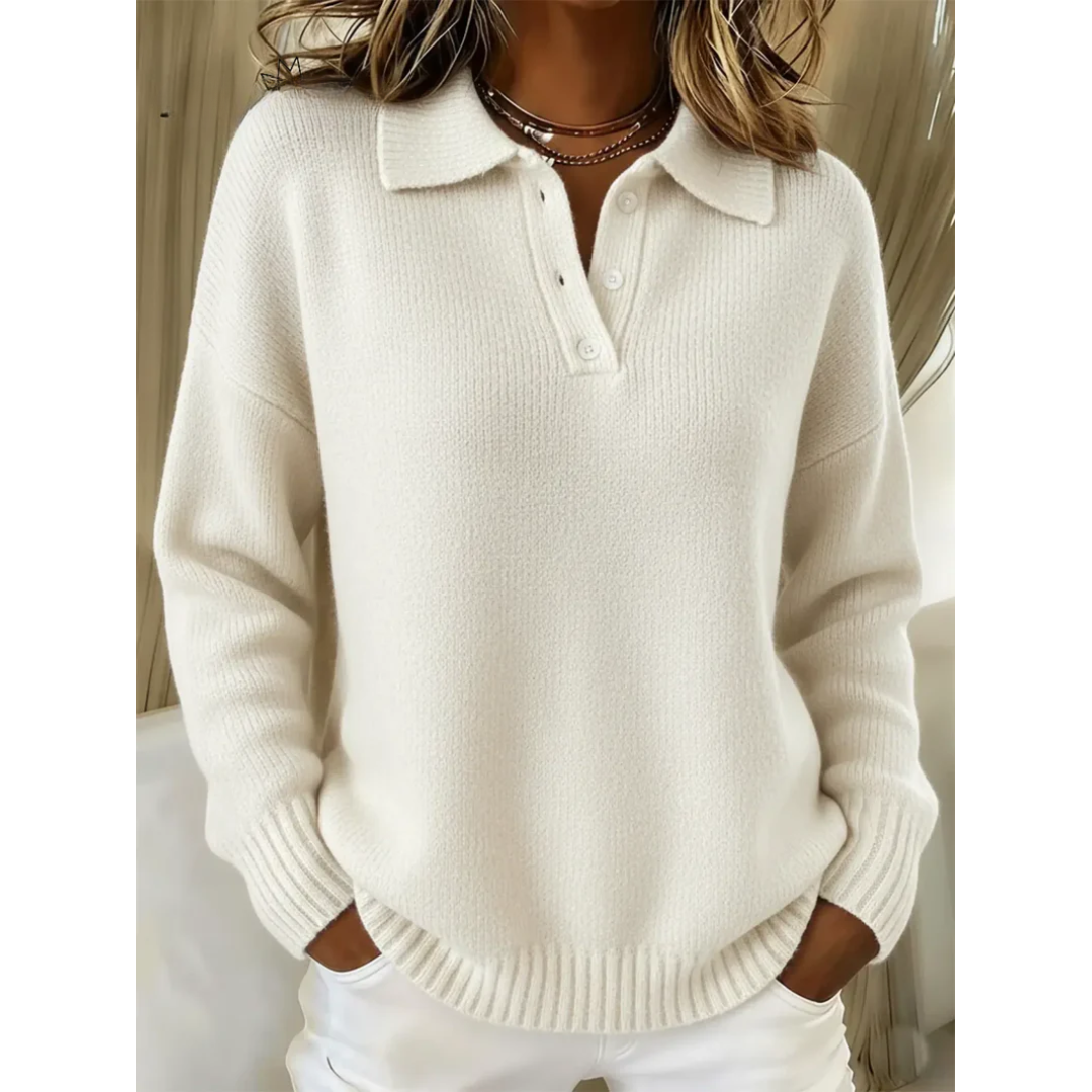 Charlotte - pulover moale cu guler polo — imagine 4