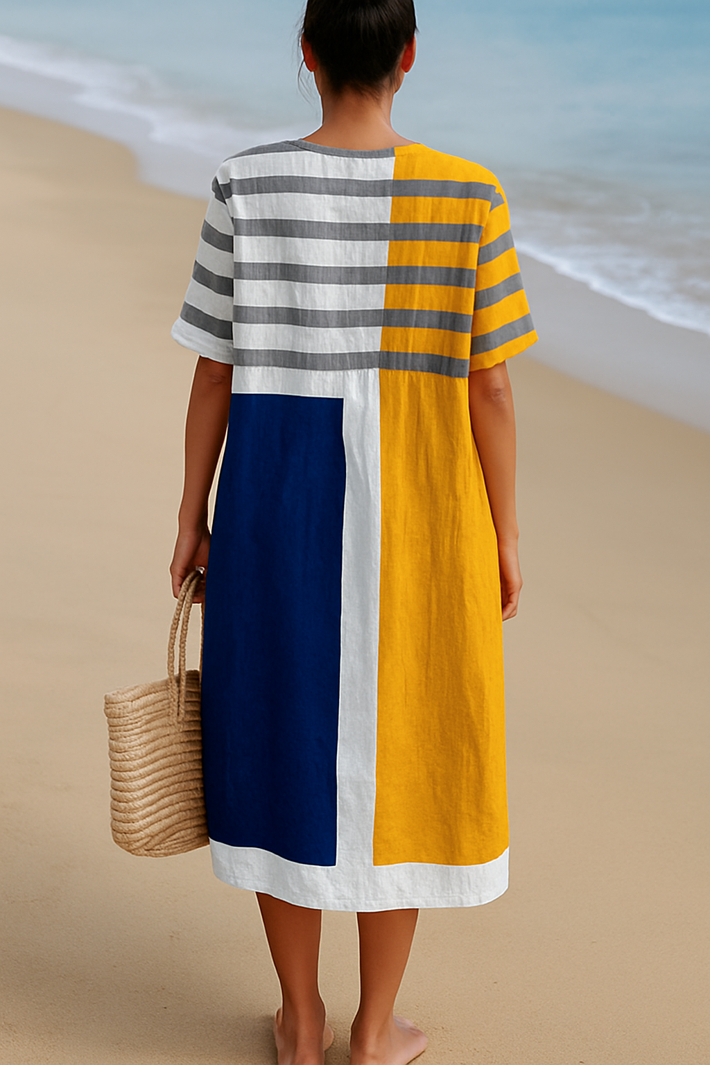Rochie Charlotte cu blocuri de culoare — imagine 3