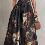 Courtney - Rochie midi plisată cu imprimeu floral și gaură de cheie — imagine 6