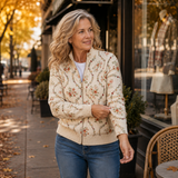 Danielle - cardigan de culoare crem cu un imprimeu floral delicat — imagine 3
