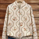 Danielle - cardigan de culoare crem cu un imprimeu floral delicat — imagine 4