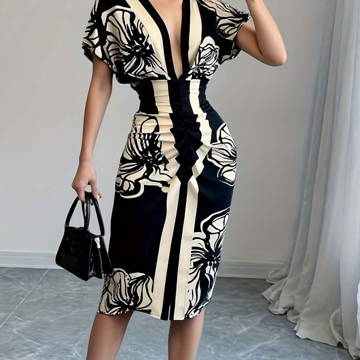 Dawn Blossom - rochie elegantă plisată — imagine 5