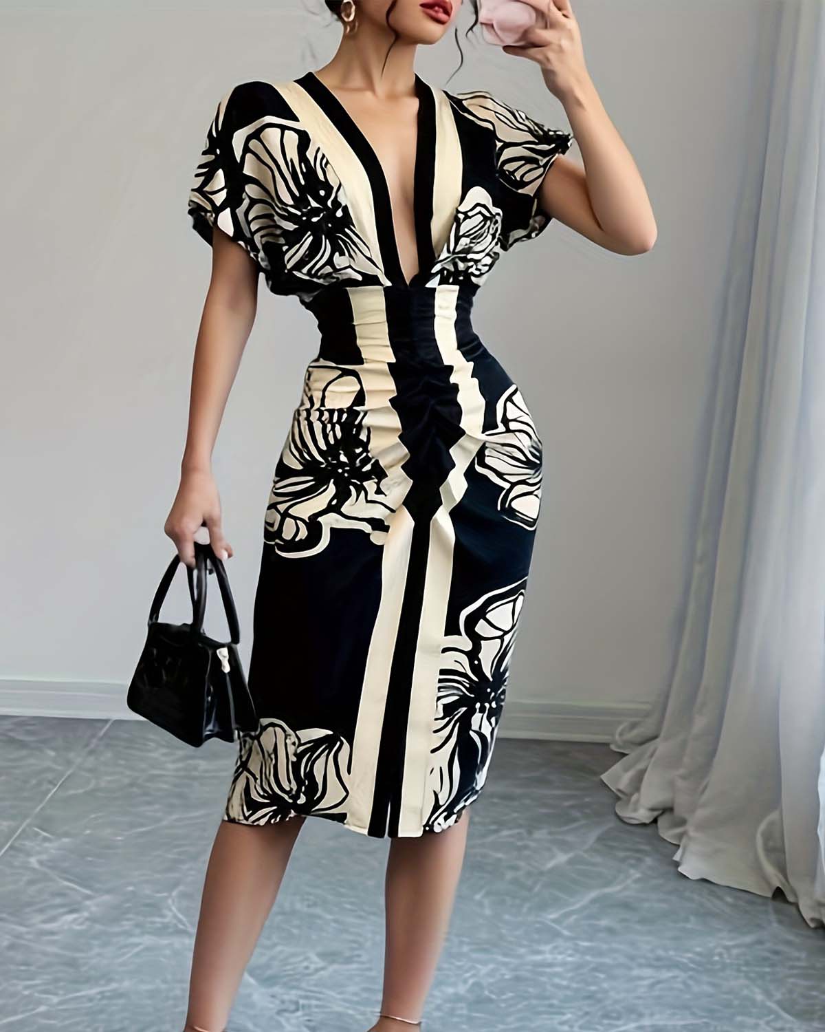 Dawn Blossom - rochie elegantă plisată — imagine 5