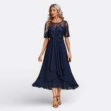 Dawn - rochie cu mânecă scurtă din dantelă — imagine 1