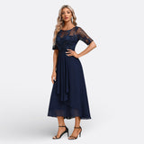 Dawn - rochie cu mânecă scurtă din dantelă — imagine 3