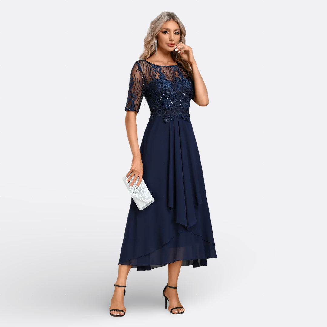 Dawn - rochie cu mânecă scurtă din dantelă — imagine 4