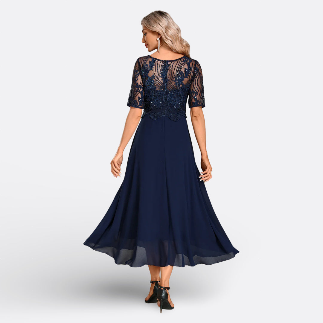 Dawn - rochie cu mânecă scurtă din dantelă — imagine 6