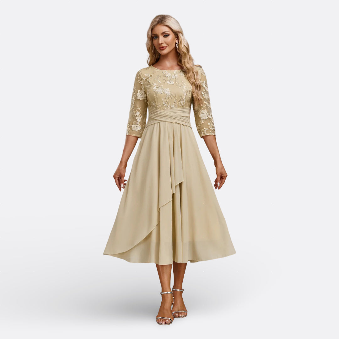 Dawn - rochie cu mânecă scurtă din dantelă — imagine 7