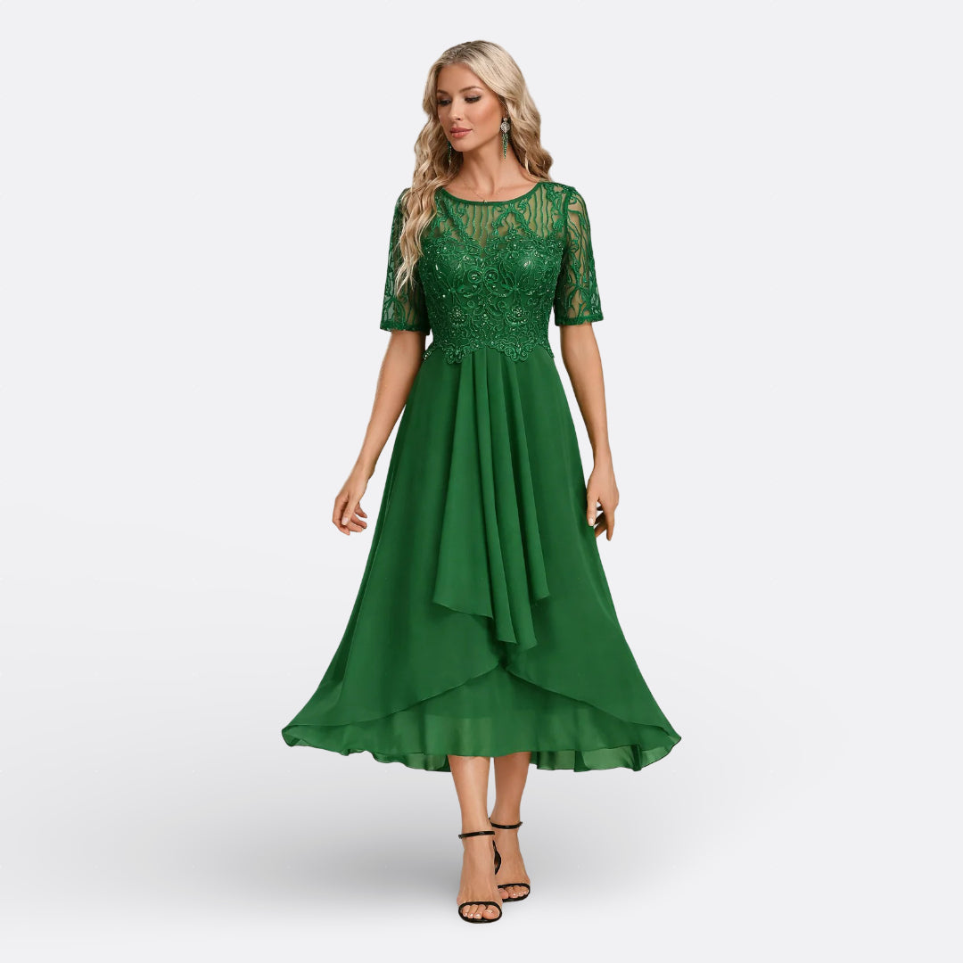 Dawn - rochie cu mânecă scurtă din dantelă — imagine 8