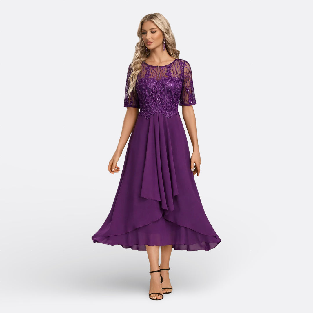Dawn - rochie cu mânecă scurtă din dantelă — imagine 9