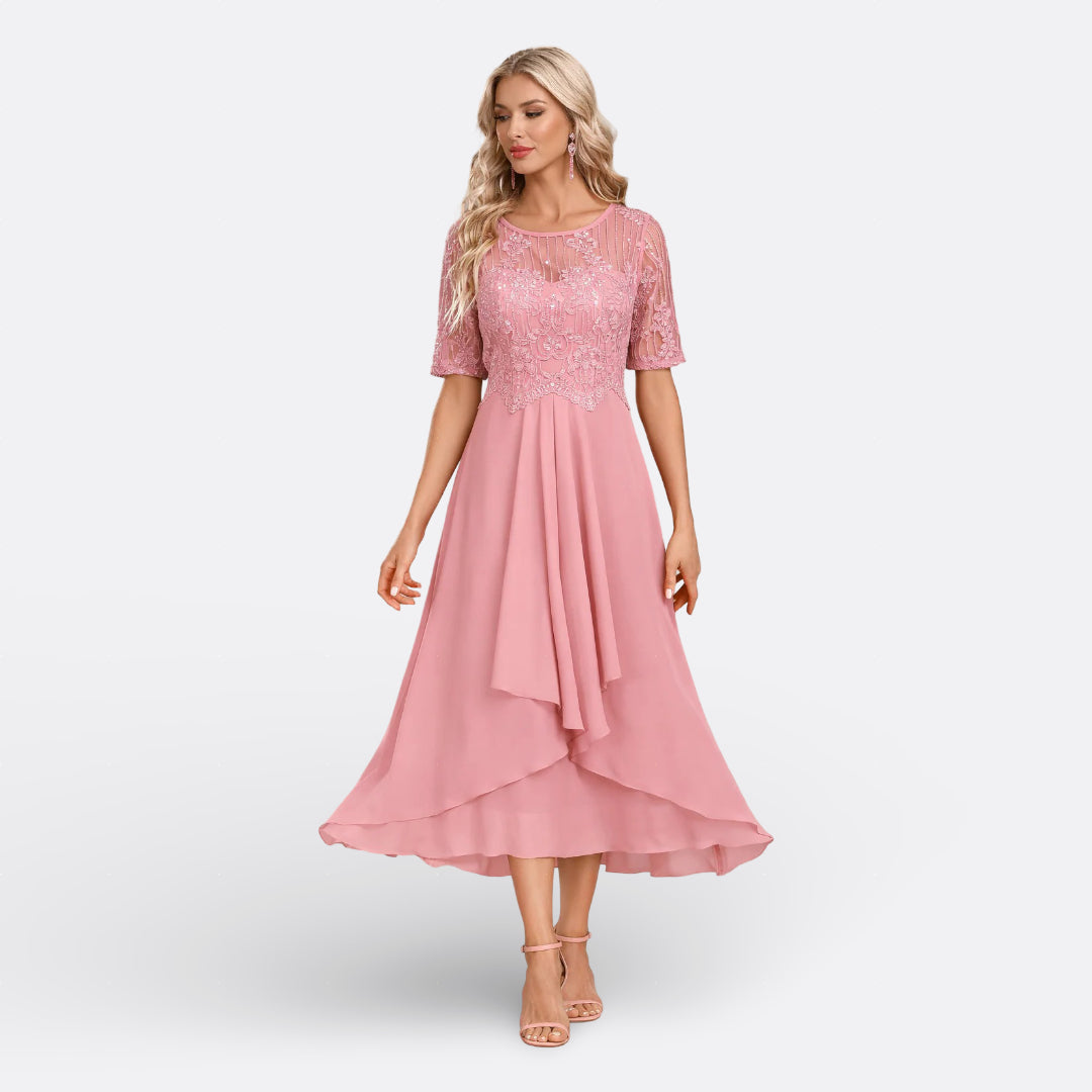 Dawn - rochie cu mânecă scurtă din dantelă — imagine 10