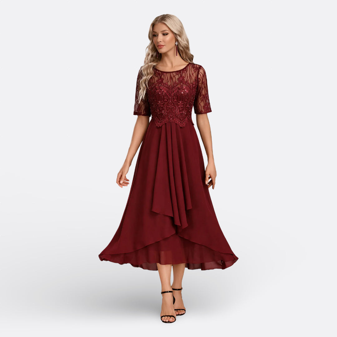 Dawn - rochie cu mânecă scurtă din dantelă — imagine 11