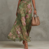 Diana - Rochie lungă cu imprimeu floral și bretele — imagine 5