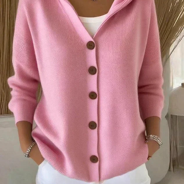 Doris - Cardigan tricotat cu glugă — imagine 1