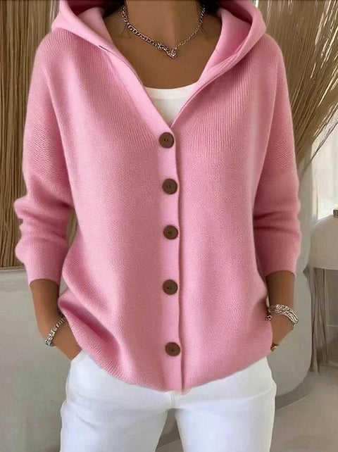 Doris - Cardigan tricotat cu glugă