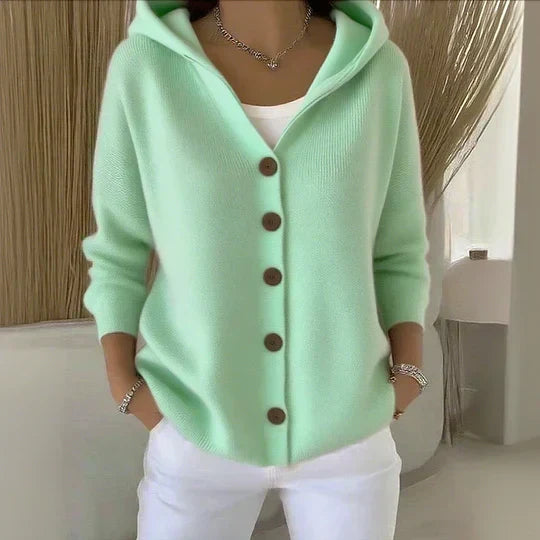 Doris - Cardigan tricotat cu glugă — imagine 3