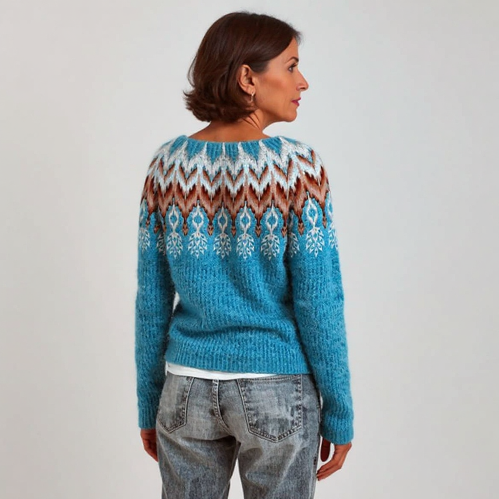 Elaine - Pulover retro tricotat — imagine 3