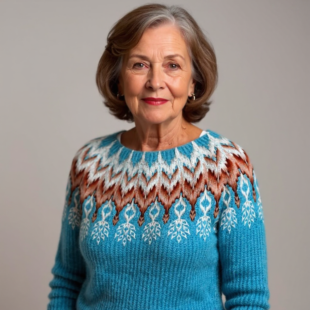 Elaine - Pulover retro tricotat — imagine 4