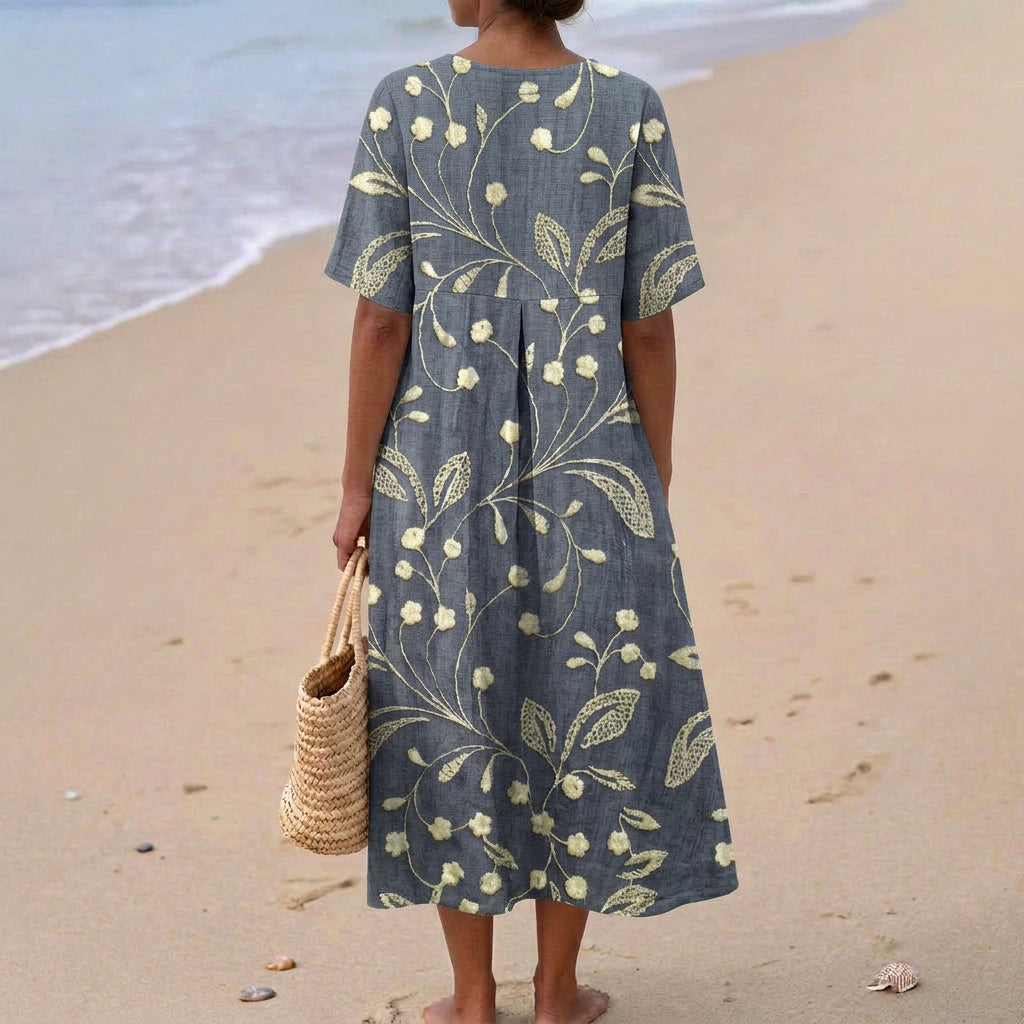 Elaine - rochie cu broderie florală — imagine 3