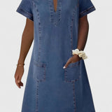 Ellie - rochie elegantă din denim — imagine 1